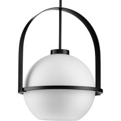 100W 1-Light Medium E-26 Incandescent Pendant Light in Matte Black