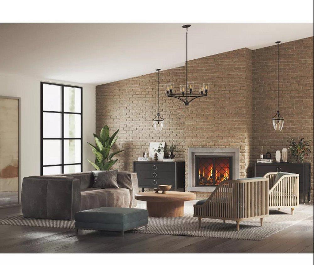 Progress Lighting Matte Black 60W 1-Light Medium E-26 Incandescent Pendant Light 