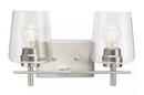 Progress Lighting Brushed Nickel 120W 2-Light Medium E-26 Vanity Fixture 