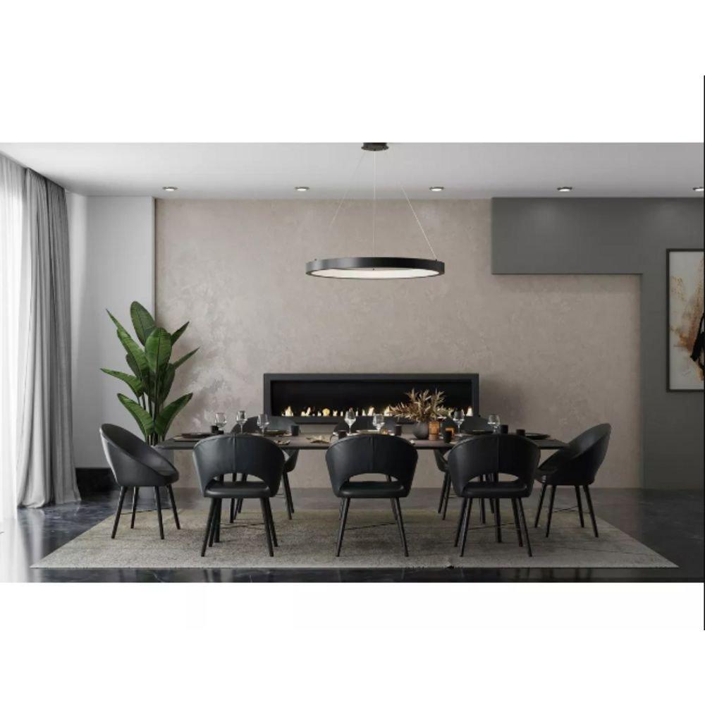 Progress Lighting Matte Black 35W 1-Light Integrated LED Pendant Light 
