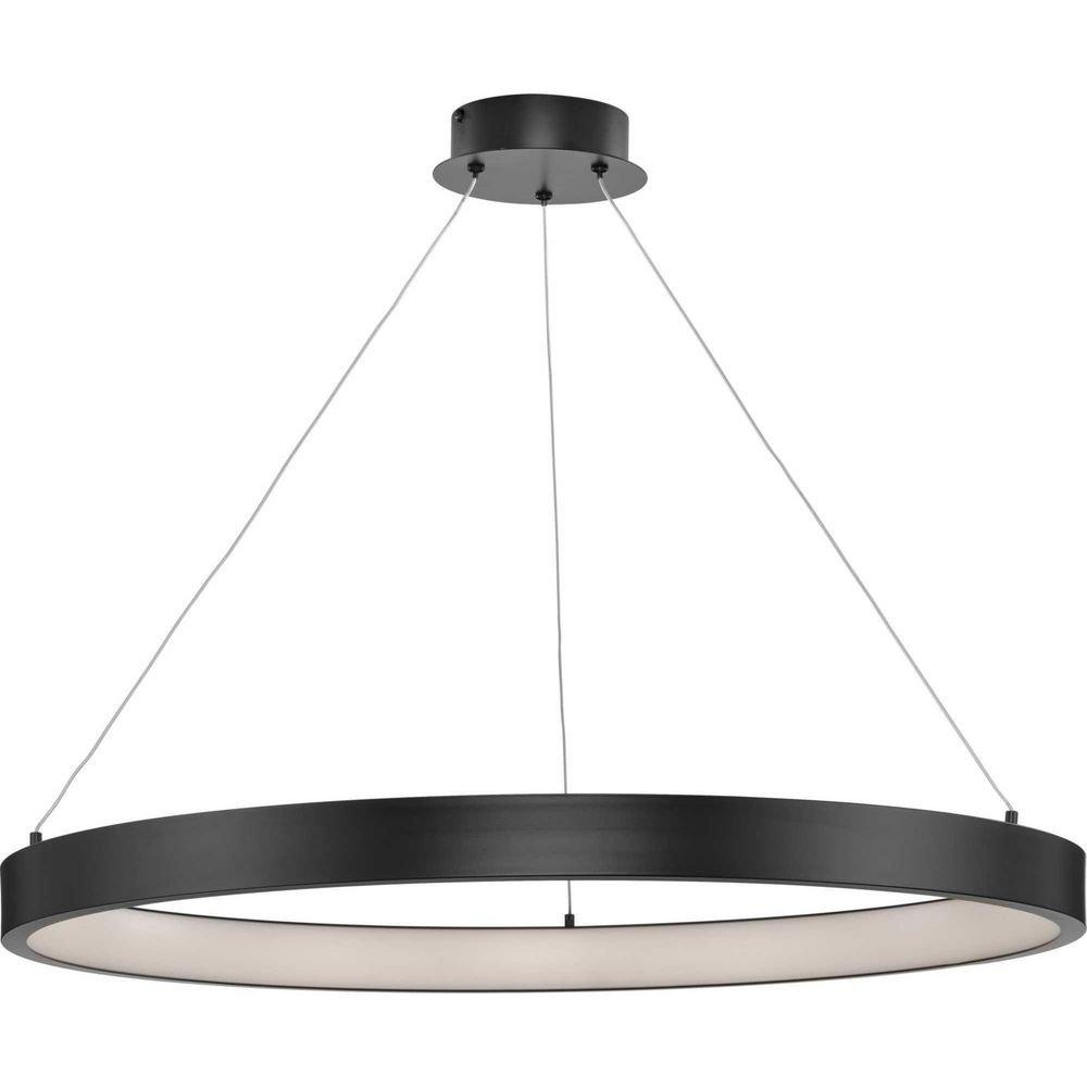 Progress Lighting Matte Black 35W 1-Light Integrated LED Pendant Light 