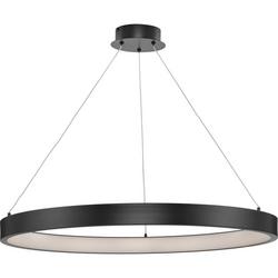 35W 1-Light Integrated LED Pendant Light in Matte Black