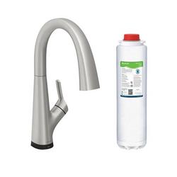 Single Handle Lever Water Filter Faucet in Matte Black