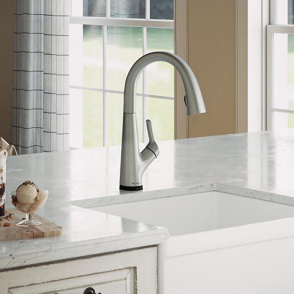 Elkay Lustrous Steel Single Handle Lever Water Filter Faucet 