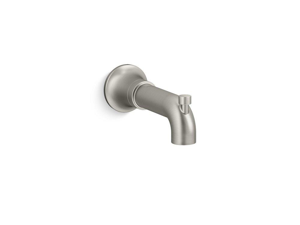 KOHLER Vibrant&reg; Brushed Nickel Slip Metal Tub Spout 