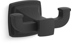 2-Hook Robe Hook in Matte Black