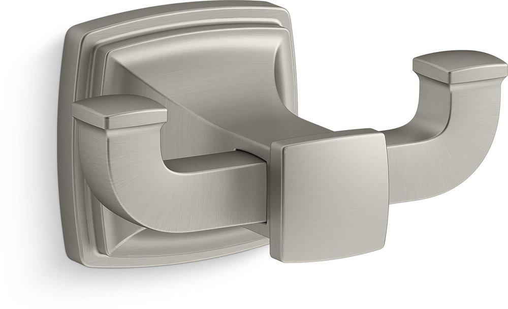 KOHLER Vibrant Brushed Nickel 2-Hook Robe Hook 