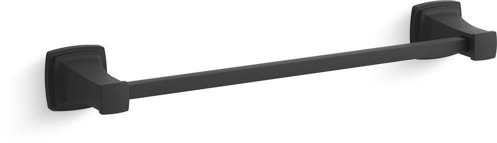 KOHLER Matte Black 18 in. Towel Bar 