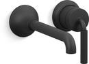 KOHLER Matte Black Single Handle Wall Mount Bathroom Sink Faucet 