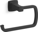 KOHLER Matte Black Rectangular Open Towel Ring 