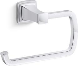 Rectangular Open Towel Ring in Polished Chrome