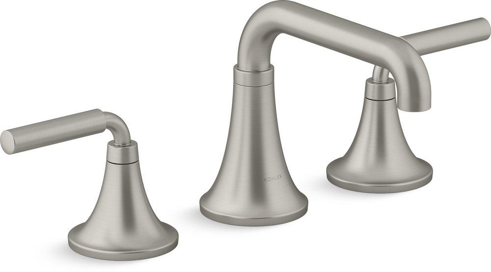 KOHLER Vibrant&reg; Brushed Nickel Two Handle Widespread Bathroom Sink Faucet 