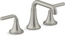 KOHLER Vibrant&reg; Brushed Nickel Two Handle Widespread Bathroom Sink Faucet 
