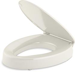 Elongated Closed Front Toilet Seat with Cover in Biscuit