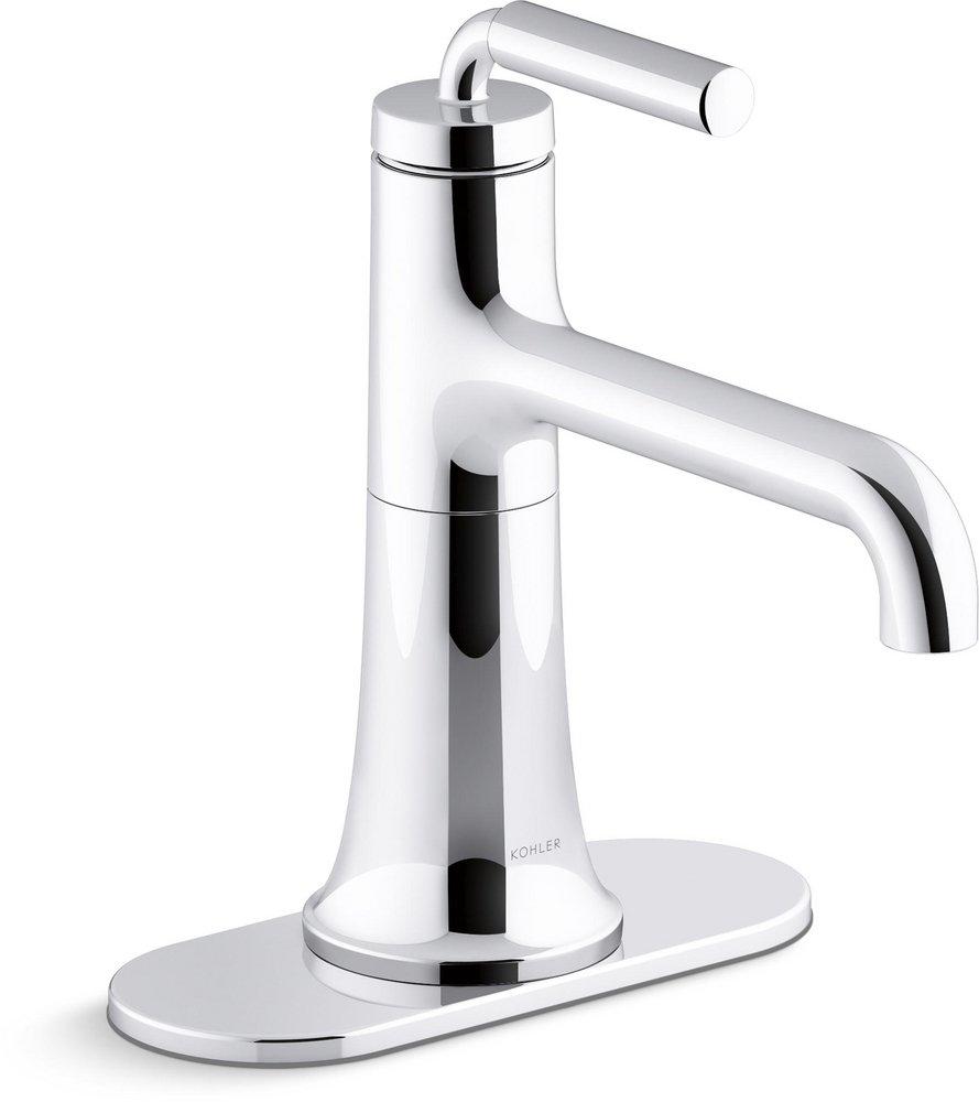 KOHLER Polished Chrome Single Handle Monoblock Bathroom Sink Faucet 