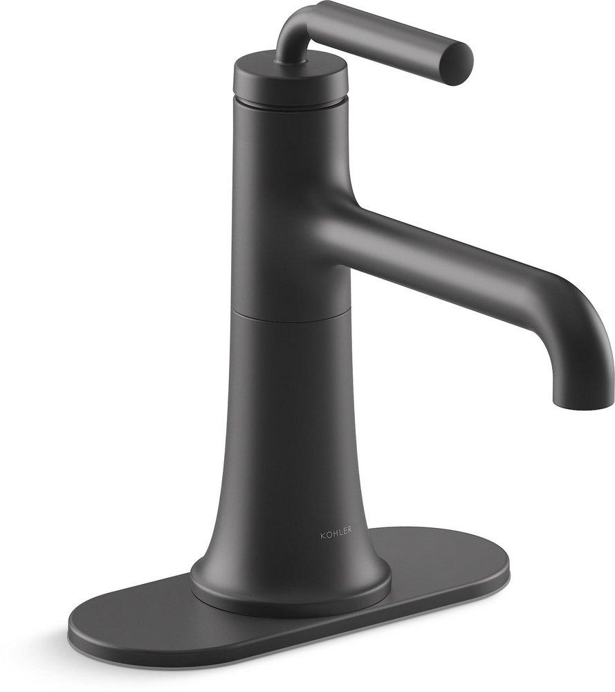 KOHLER Matte Black Single Handle Monoblock Bathroom Sink Faucet 