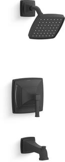 KOHLER Matte Black Single Handle Single Function Bathtub & Shower Faucet (Trim Only) 
