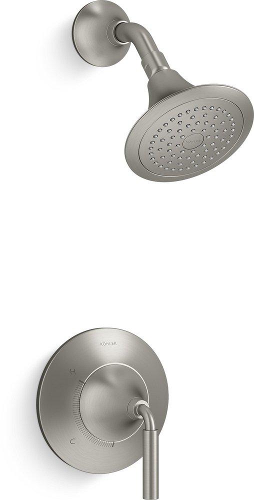 KOHLER Vibrant&reg; Brushed Nickel Single Handle Single Function Shower Faucet (Trim Only) 