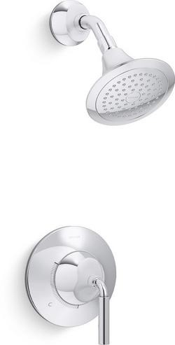 One Handle Single Function Shower Faucet in Polished Chrome (Trim Only)