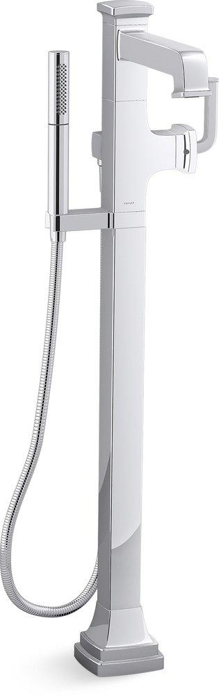 KOHLER Polished Chrome Single Handle Floor Mount Filler (Trim Only) 