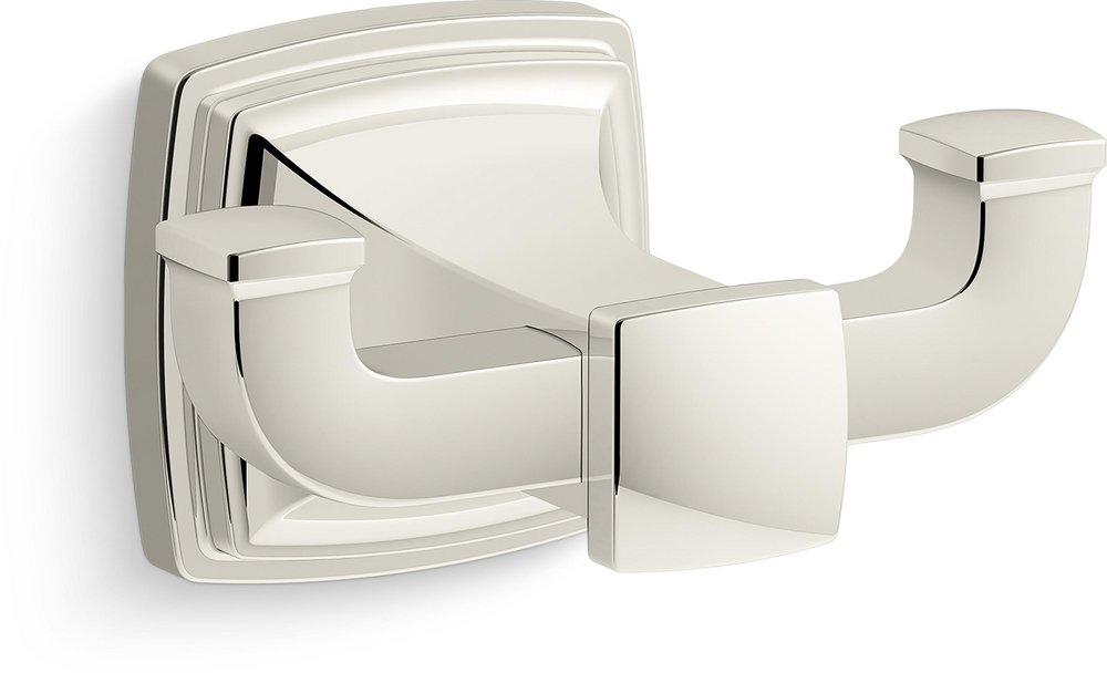 KOHLER Vibrant Polished Nickel 2-Hook Robe Hook 