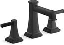 KOHLER Matte Black Two Handle Widespread Bathroom Sink Faucet 