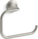 KOHLER Vibrant&reg; Brushed Nickel Rectangular Open Towel Ring 
