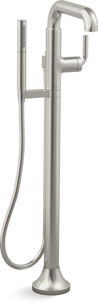 KOHLER Vibrant&reg; Brushed Nickel Single Handle Lever Floor Mount Filler (Trim Only) 