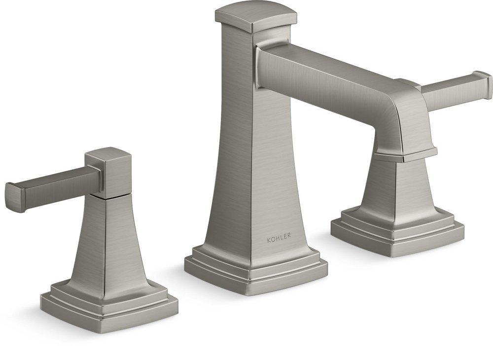 Two Handle Widespread Bathroom Sink Faucet in Vibrant Brushed Nickel 