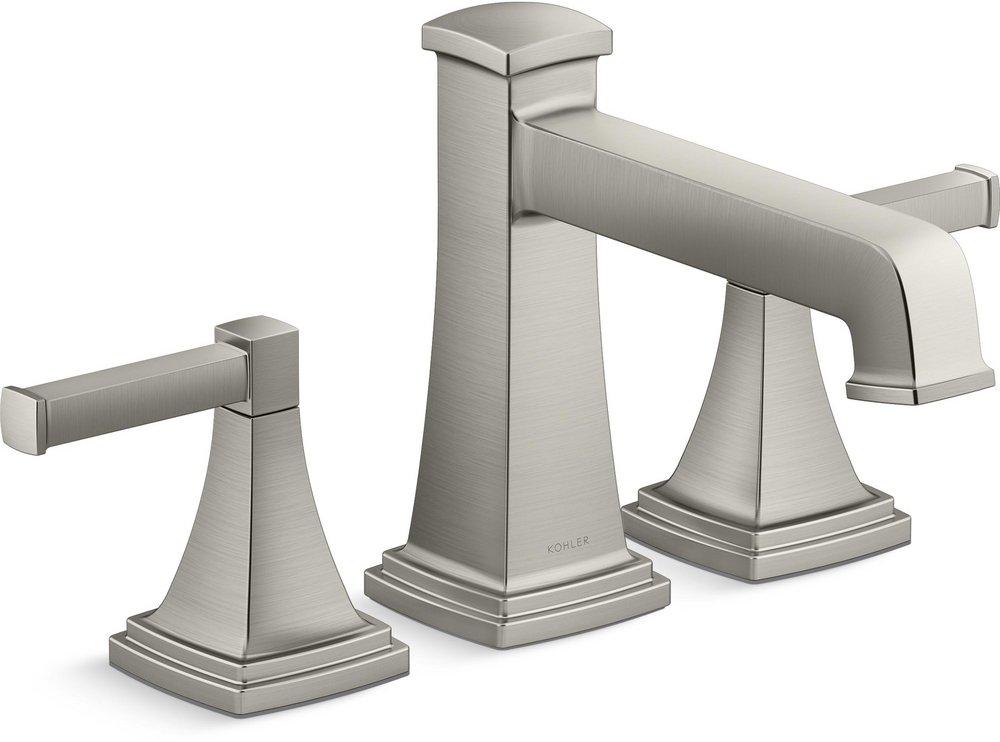 KOHLER Vibrant&reg; Brushed Nickel Two Handle Roman Tub Faucets (Trim Only) 