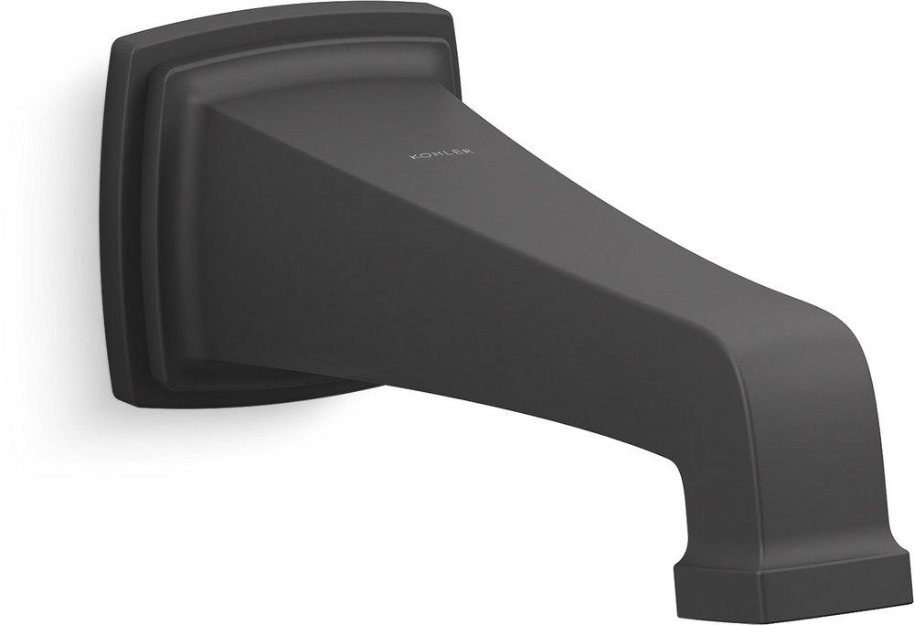 KOHLER Matte Black Slip Metal Tub Spout 