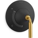 KOHLER Matte Black Single Handle Pressure Balancing Valve Trim 