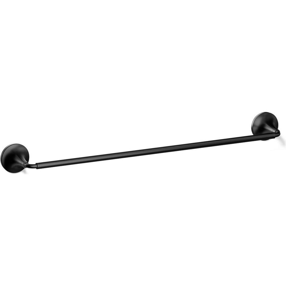 KOHLER Matte Black 24 in. Towel Bar 
