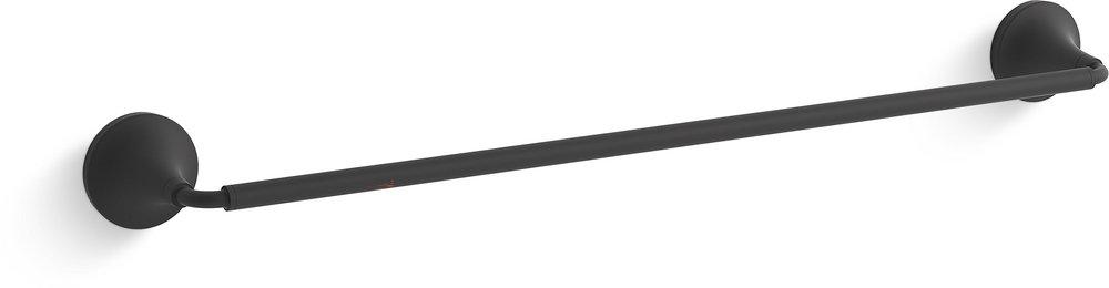 KOHLER Matte Black 24 in. Towel Bar 