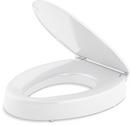 Elongated Closed Front Toilet Seat with Cover in White 
