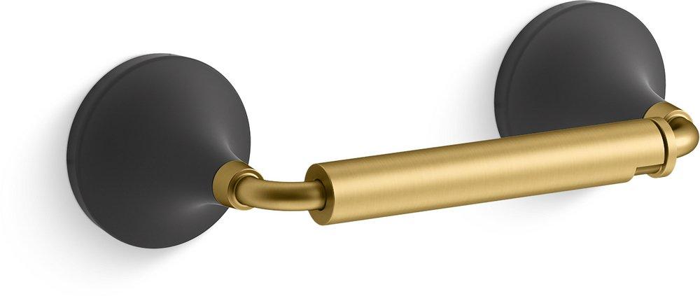 KOHLER Matte Black/Moderne Brass Wall Toilet Tissue Holder 