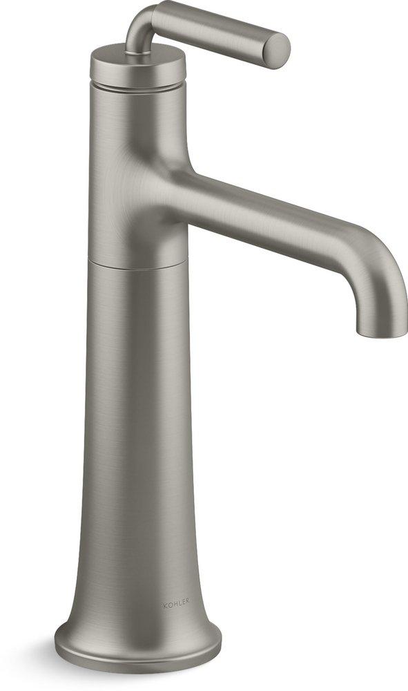 KOHLER Vibrant&reg; Brushed Nickel Single Handle Monoblock Bathroom Sink Faucet 