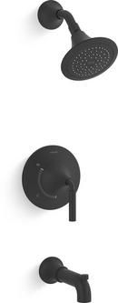 KOHLER Matte Black Single Handle Single Function Bathtub & Shower Faucet (Trim Only) 