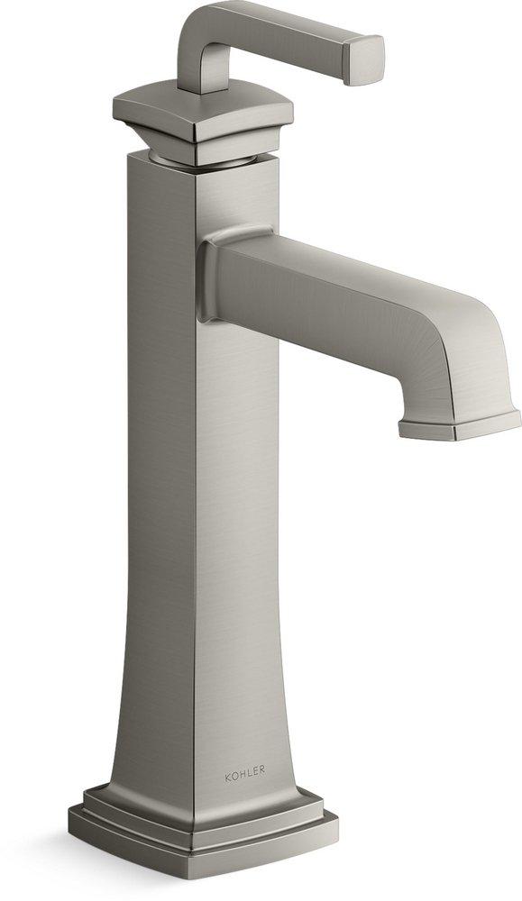 Single Handle Monoblock Bathroom Sink Faucet in Vibrant Brushed Nickel 