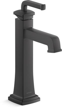 Single Handle Monoblock Bathroom Sink Faucet in Matte Black