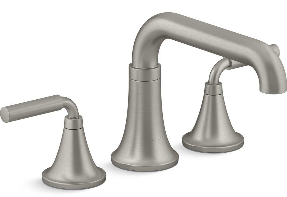 KOHLER Vibrant&reg; Brushed Nickel Two Handle Roman Tub Faucets (Trim Only) 