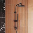 Signature Hardware Matte Black 20 in. Shower Rail 