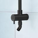 Signature Hardware Matte Black 20 in. Shower Rail 