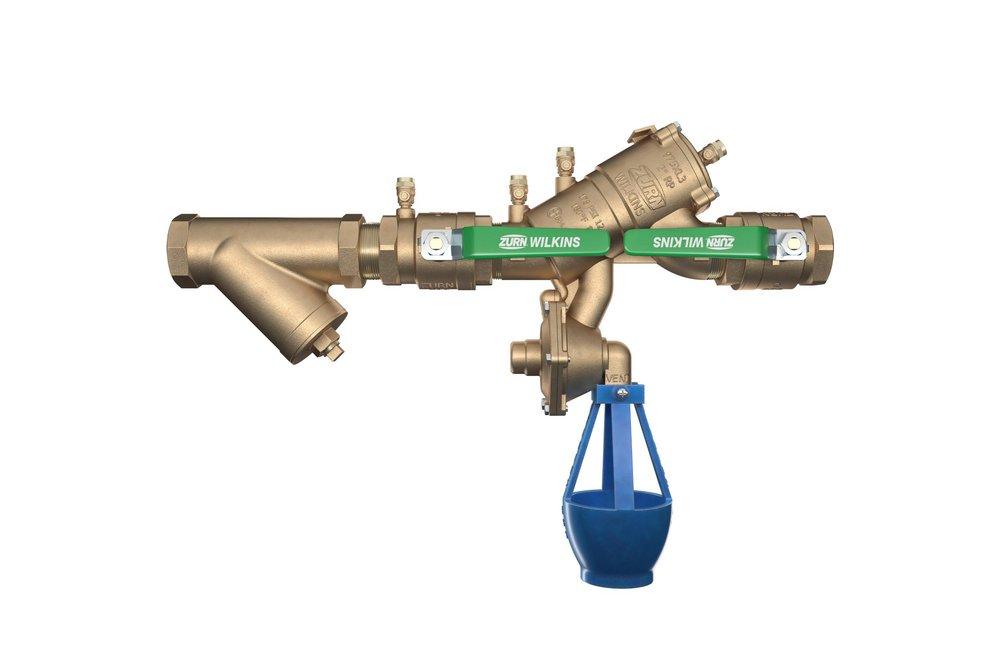 2 in. Reduced Pressure Principle Backflow Preventer Valve with Lead-Free Wye Type Strainer and Air Gap 