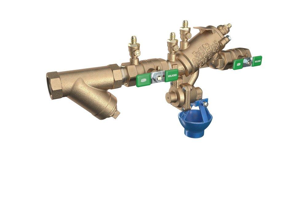 1 in. Reduced Pressure Principle Backflow Preventer Valve with Lead-Free Wye Type Strainer and Air Gap 