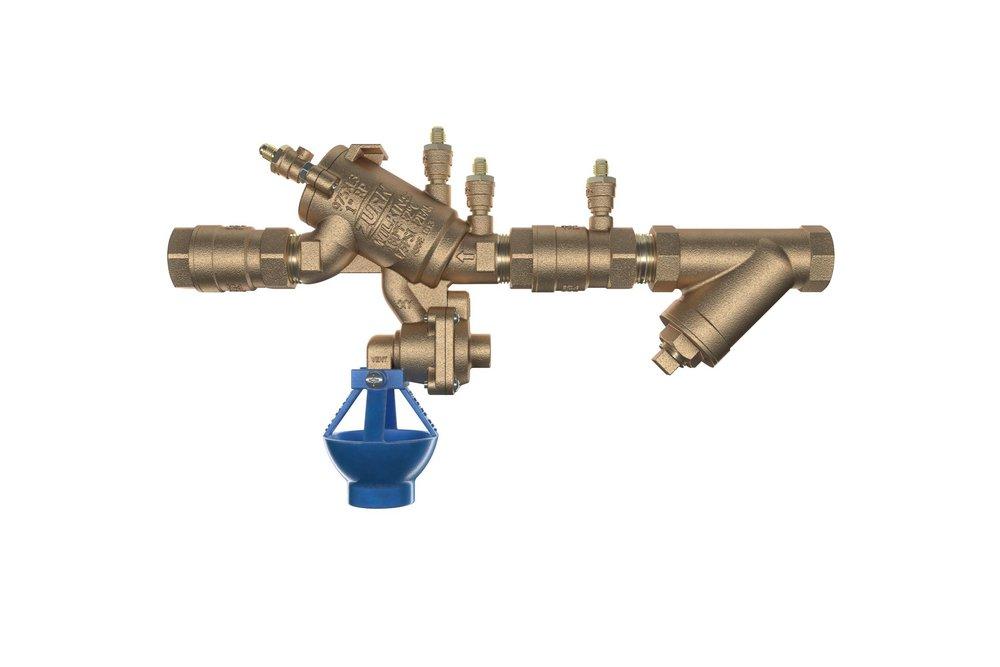 1 in. Reduced Pressure Principle Backflow Preventer Valve with Lead-Free Wye Type Strainer and Air Gap 