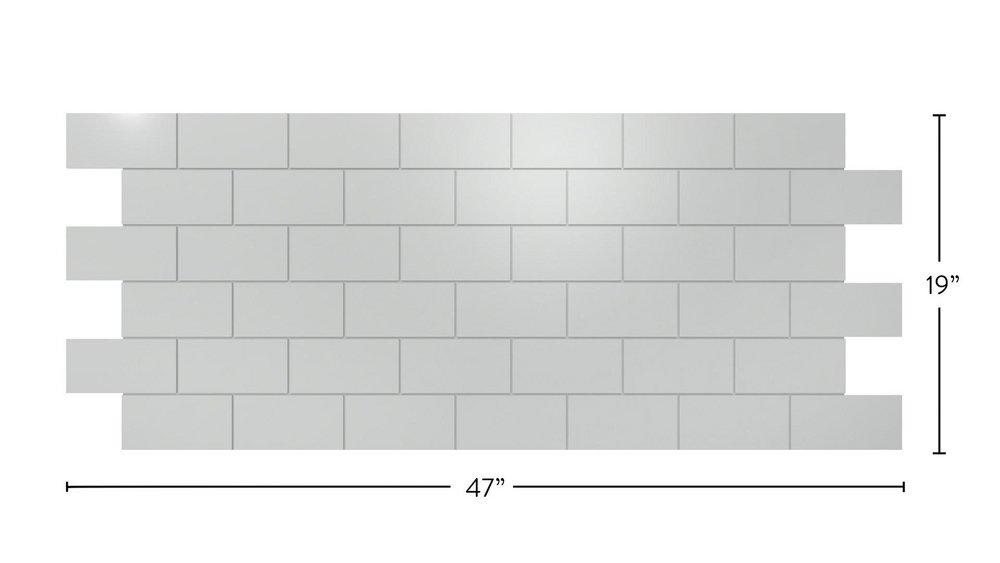 Aleris Grey 47 x 19 in. Backsplash Tile 