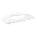 24 MARBLE CORNER VANITY TOP SINGLE FAUCET HOLE WITH UNDERMOUNT SINK CARRARA 