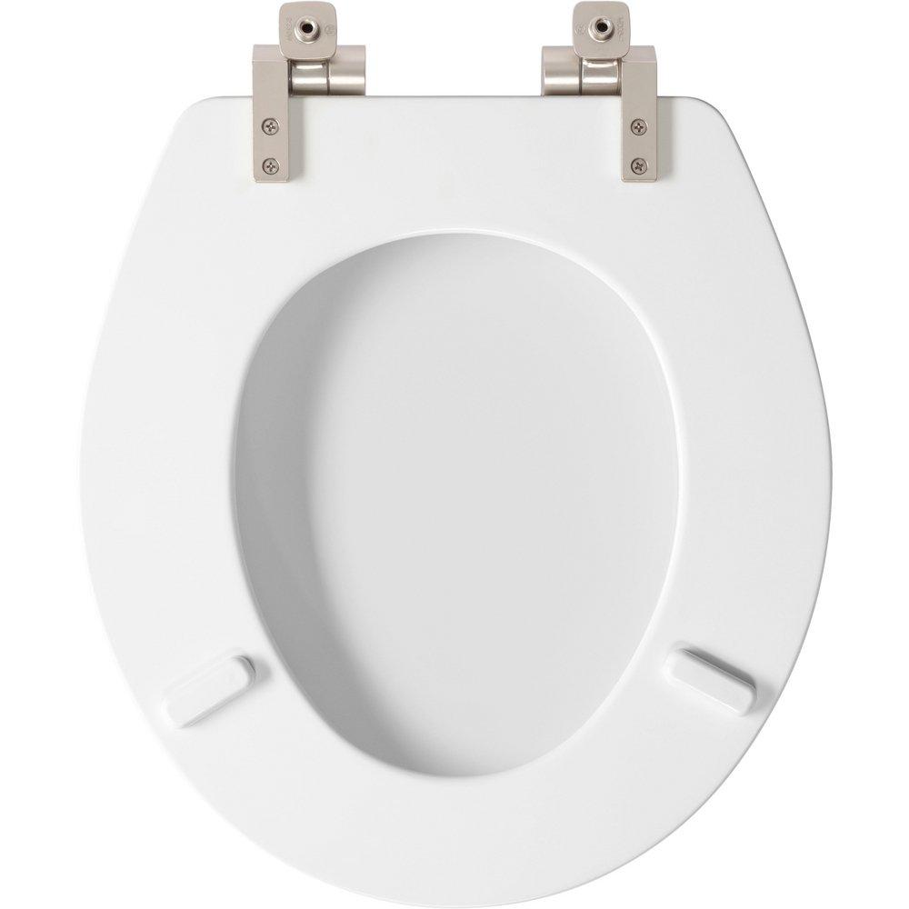 Mayfair by Bemis White Round Closed Front with Cover Toilet Seat 