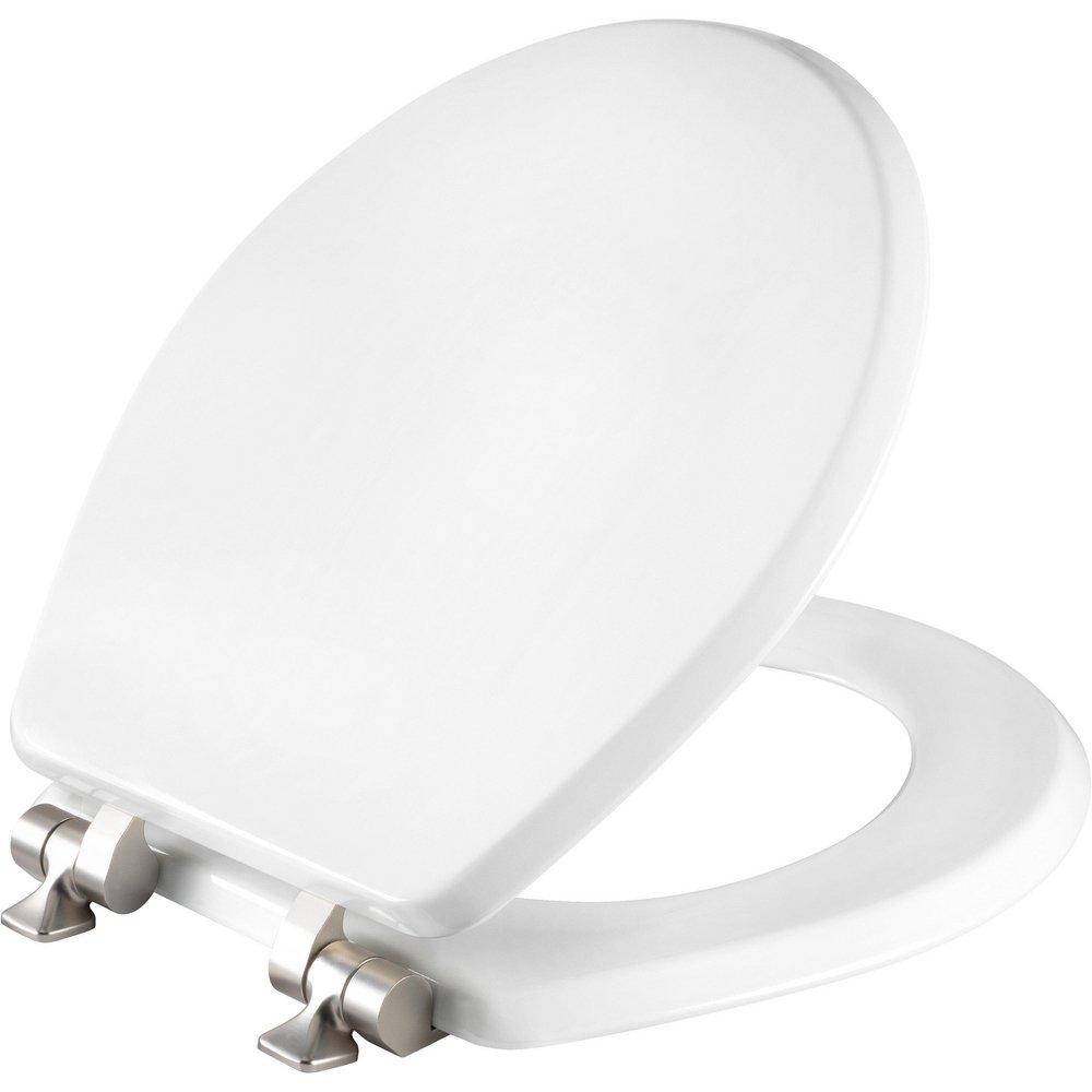 Mayfair by Bemis White Round Closed Front with Cover Toilet Seat 